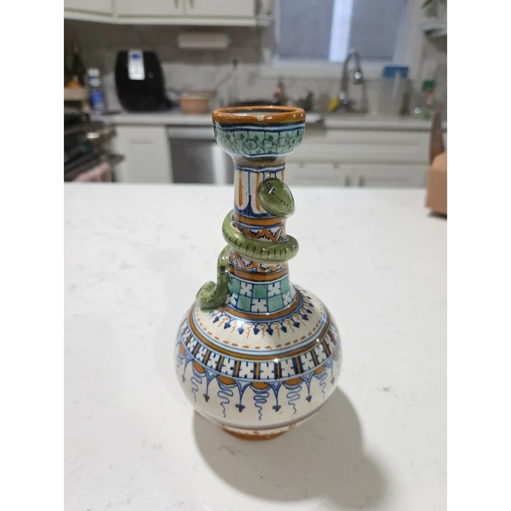 Italian Maiolica‎ bottle vases 7.5